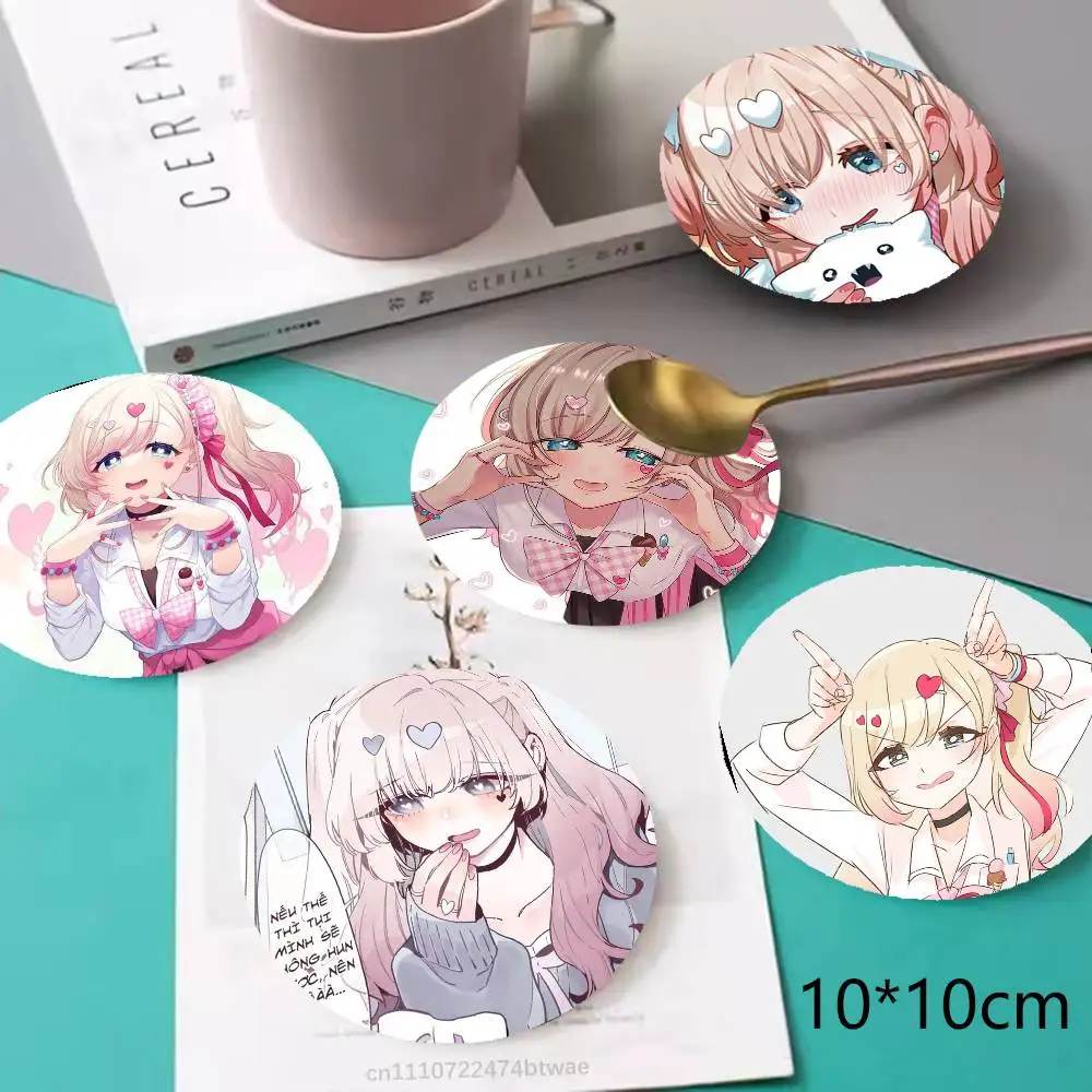 Kedarui Aashii Ahko 100 Girlfriends Anti-slip Tea Coffee Cup Pad Heat-Resistant Round Bowl Teapot Mat Home Gift