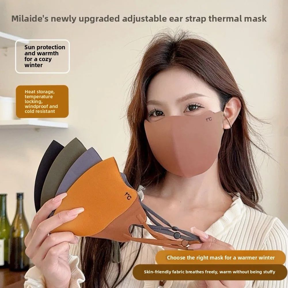 Nueva máscara cálida transpirable a prueba de polvo máscara facial sin rastro Anti polen cubierta facial ajustable esquí al aire libre ciclismo