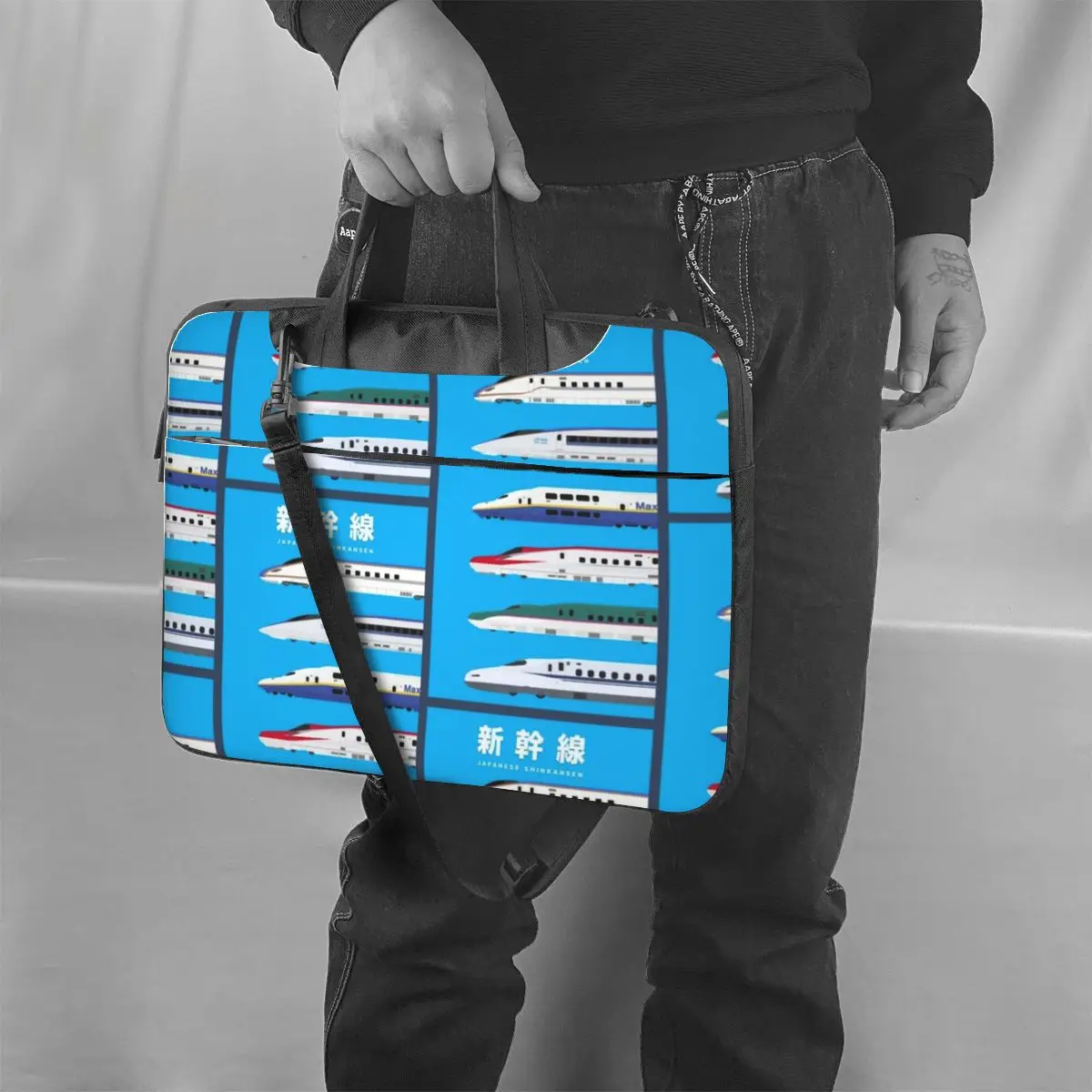 Japanese Shinkansen Bullet Trains - Side View Crossbody Laptop Bag Case Computer Bag 13 14 15.6 Inch Notebook Pouch for Lenovo 5