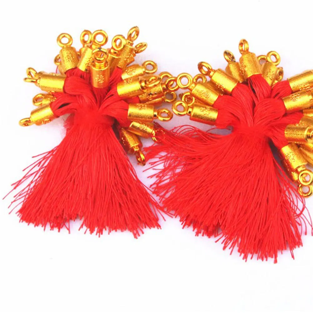 Pendentif pompon en Polyester, 25 pièces, breloque artisanale faite à la main pour sac à éventail, chapeau, décoration de voiture, Festival de printemps, ornement suspendu, cadeau DIY