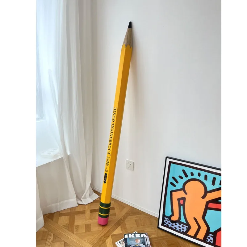 Large pencil creative home decoration, fun artwork decoration, children's room