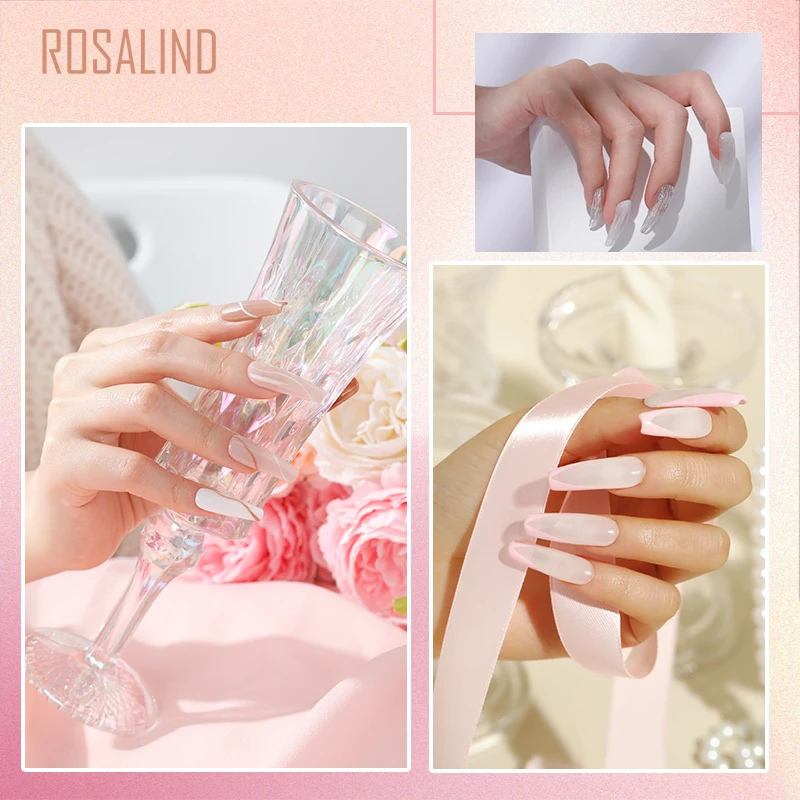 ROSALIND 12/15 Poly Nail Gel Semi Permanent Acrylic Liquid Crystal Nail Art Hybrid Varnish Poly Nail Nail salon DIY exclusive