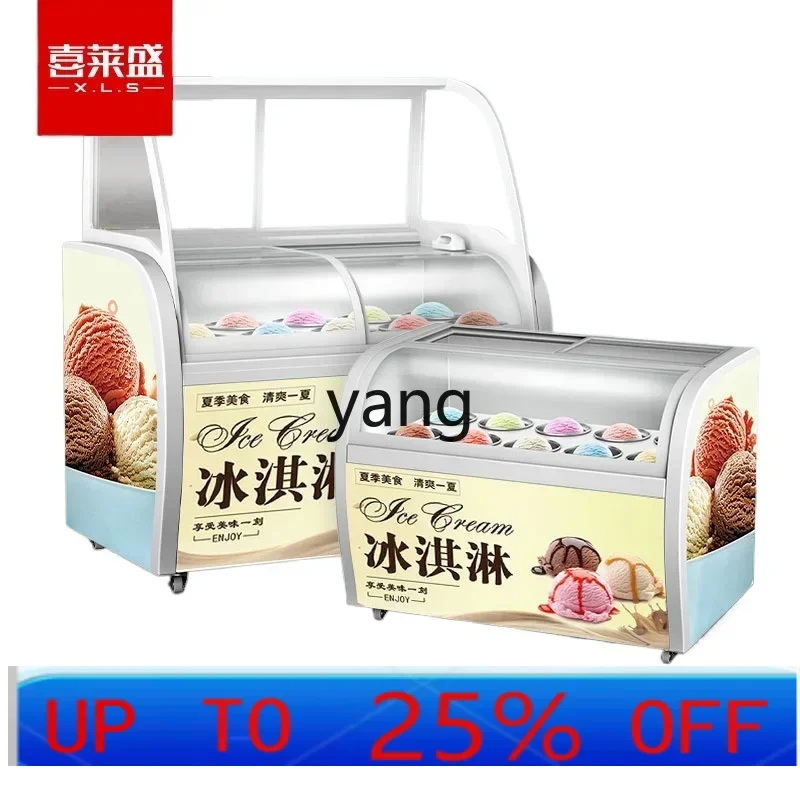 CX Ice Cream Display Cabinet Frozen Refrigerated Thick Cut Fried Yogurt Freezer