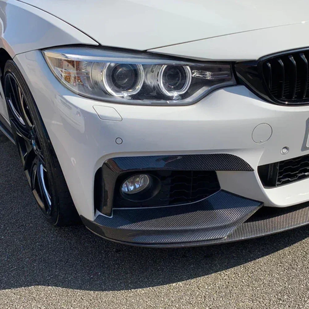 Front Bumper Side Splitter For BMW 4 Series 2014-2020 F32 F33 F36 M-Sport 420i 428i 435i 440i M-tech Spoiler Kit Fog Lamp Cover