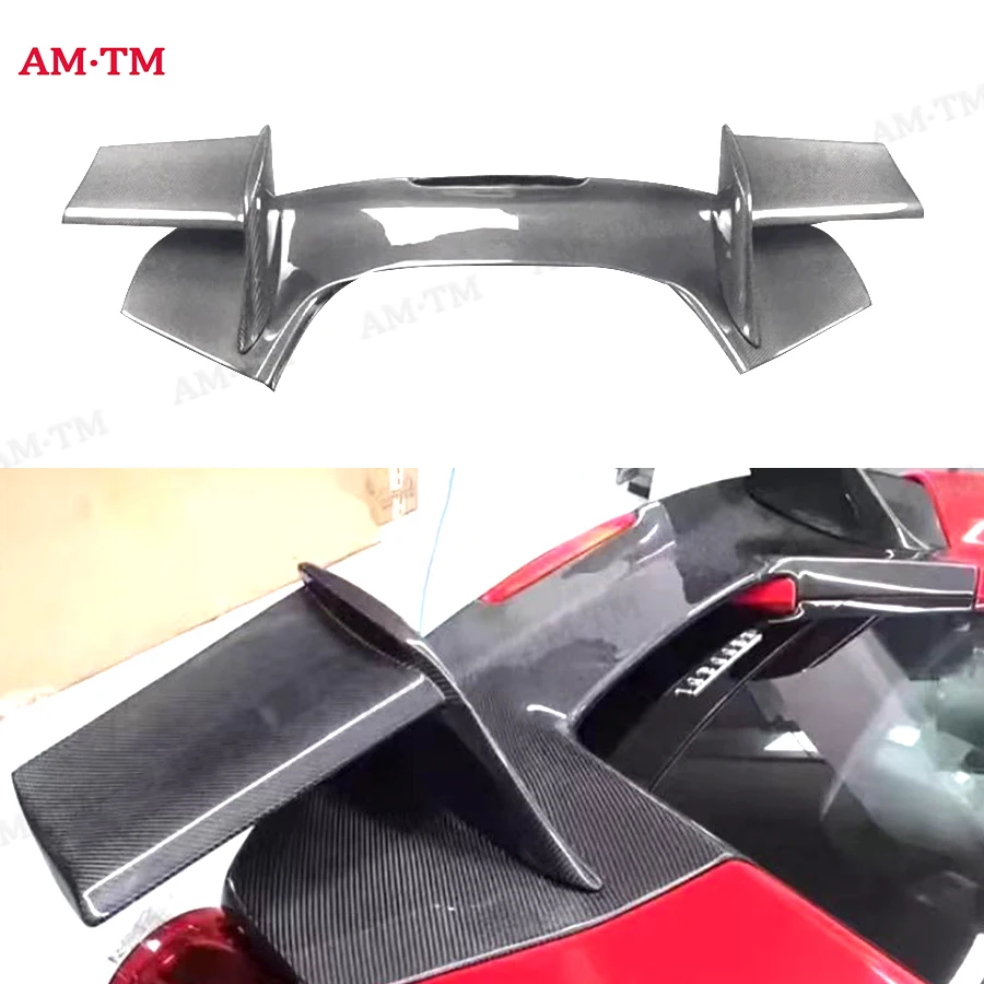

Carbon fiber Spoiler For Ferrari 488 ms Style Rear Tail fins Duckbill Car Wing Retrofit the rear wing upgraded body kit