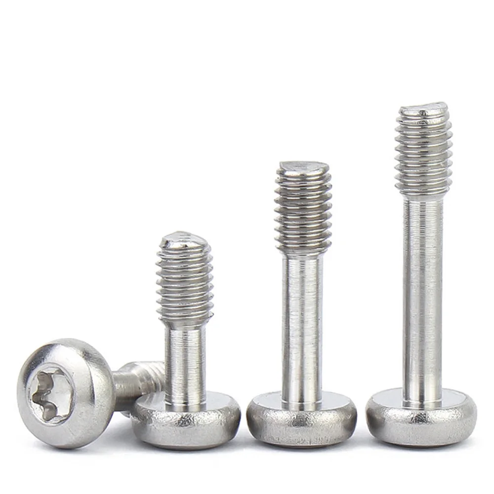 Viti allentate Torx a testa tonda/panella in acciaio inossidabile Hongtu 304 - M3/M4/M5/M6/M8, lunghezza 8 mm~60 mm, asta sottile semi-dente anticaduta