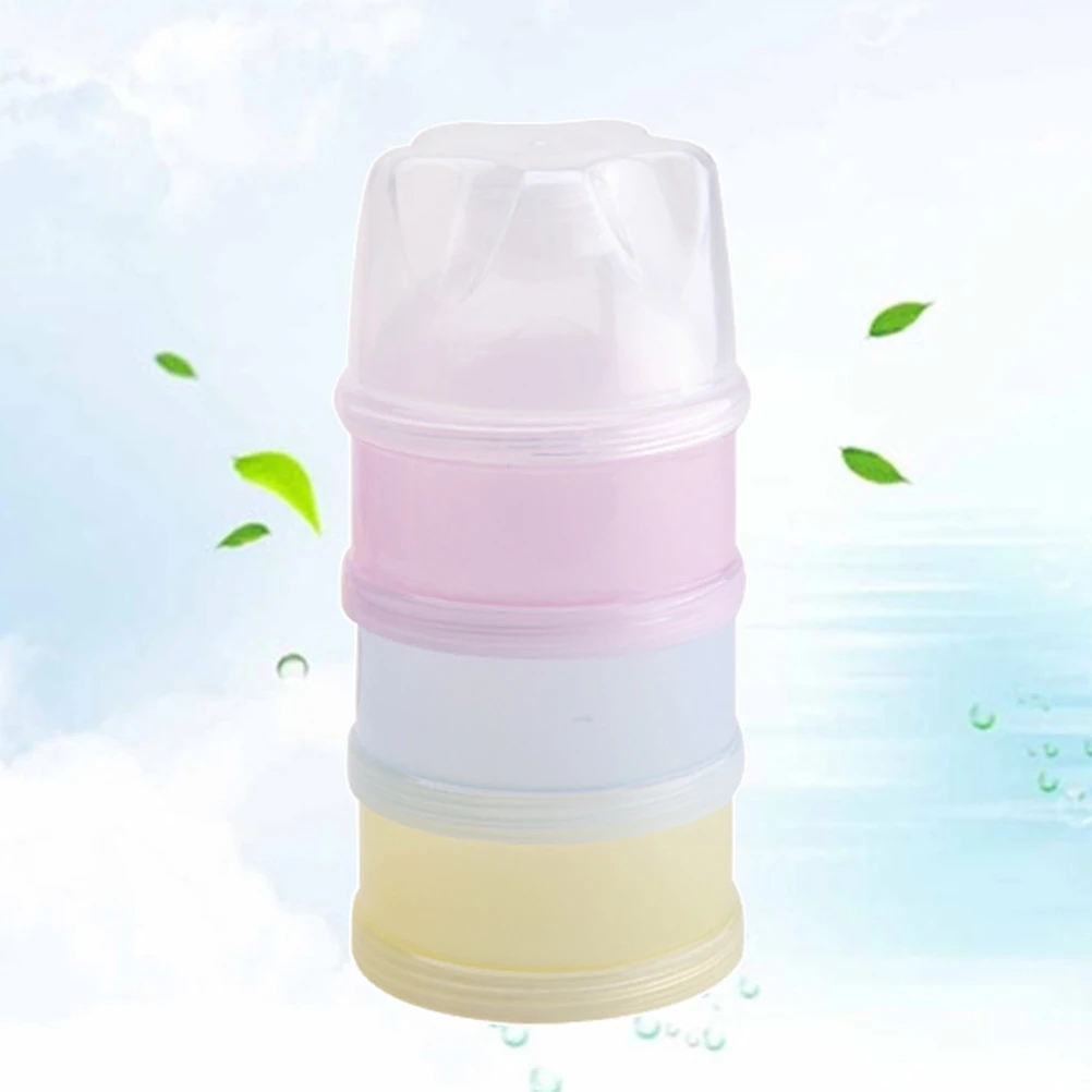 

3-слойный дозатор для формул, экологически чистый полипропиленовый материал, компактная дорожная чашка для закусок, контейнер для сухого молока, коробка для хранения овсяных пластыней для детей