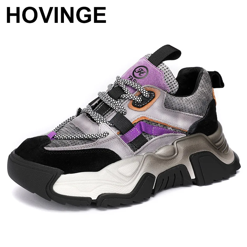 

2025 Retro Cow Genuine Leather Shoes Women Summer Autumn Wedge Chunky Vulcanized Sneakers Ladies Cross-tied Shoes