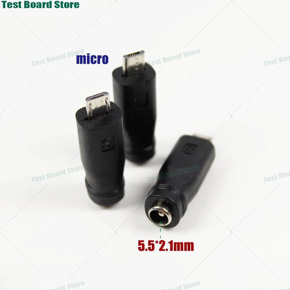 1Pcs micro male to DC5.5 * 2.1mm female laptop tablet charging converter power adapter connector plug USB 2.0