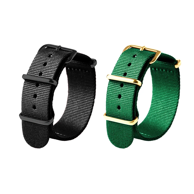 Classic Nylon Fabric Watch Band For traditional watch Strap with Black Buckle High Quality Watch Bracelet Accessories 20mm