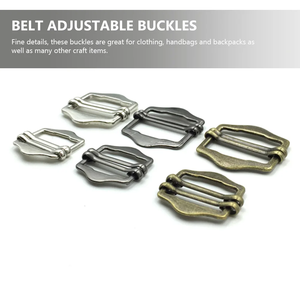 

50Pcs Adjustable Metal Buckles Vintage Color Strap Buckle for Clothing Belts Shoulder Straps DIY Craft Accessories Durable