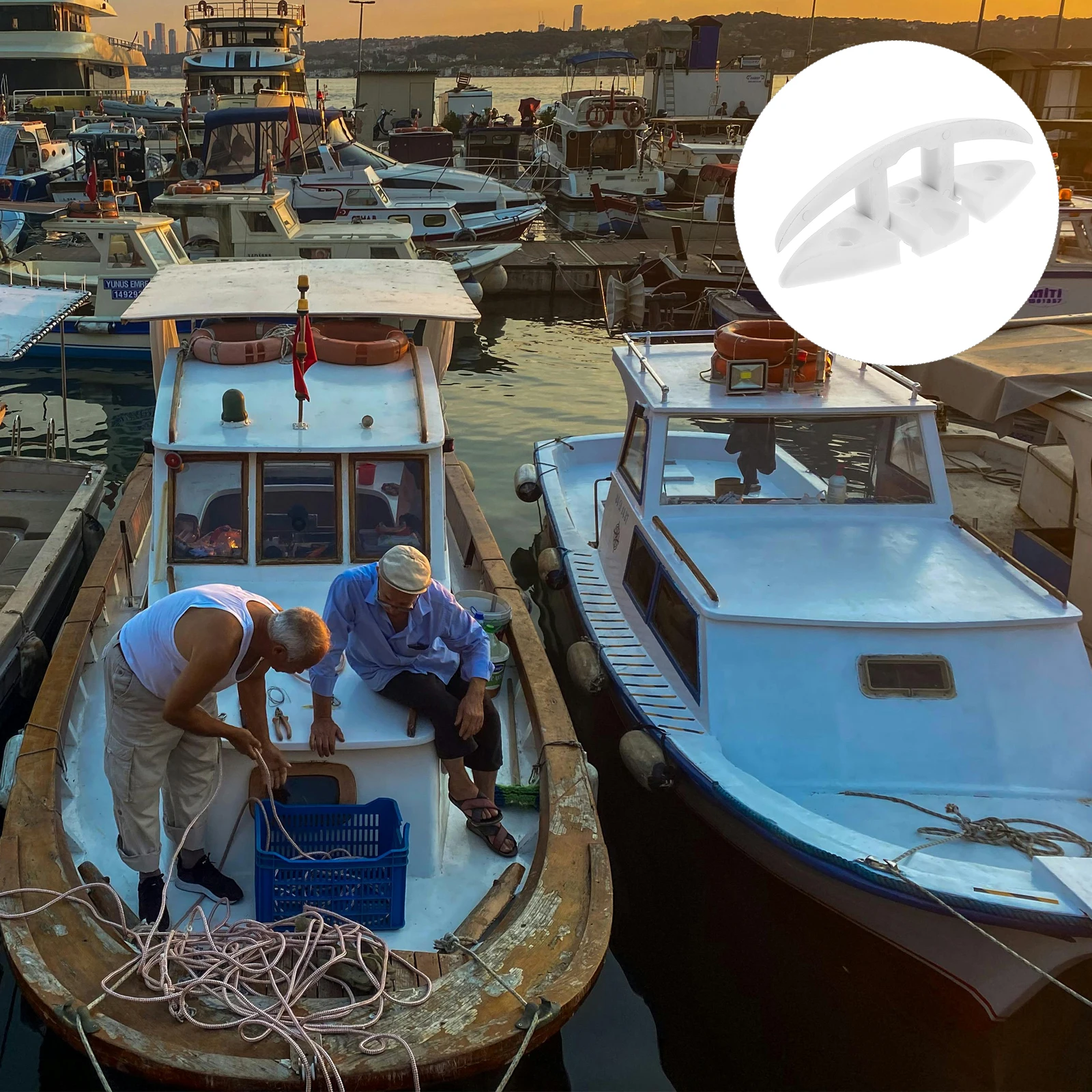 

1Set Nylon Boat Cleat Heavy Duty Dock Cleat for Yacht Kayak Canoe Mooring High Impact Resistance Marine Hardware