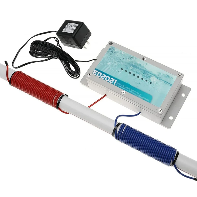 Electronic Water Descaler System Suitable For Various Pipes Remove Limescale Prevent Deposits Build Up US Plug