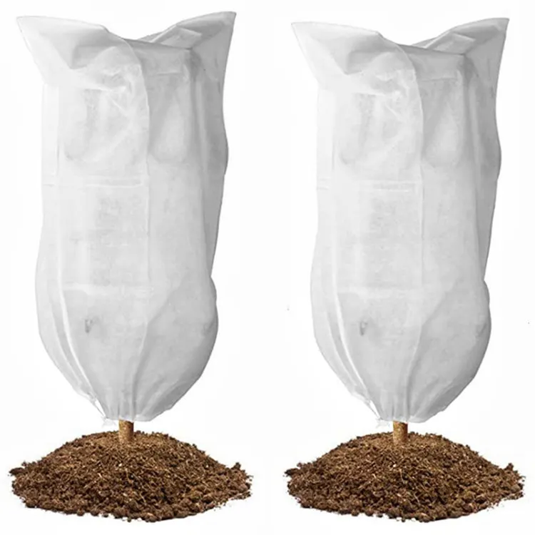 Hot Sale Plant Cold Cover Thickened Cold Cover Non-woven Drawstring Zipper Plant Overwintering Freeze Cover Fast Delivery