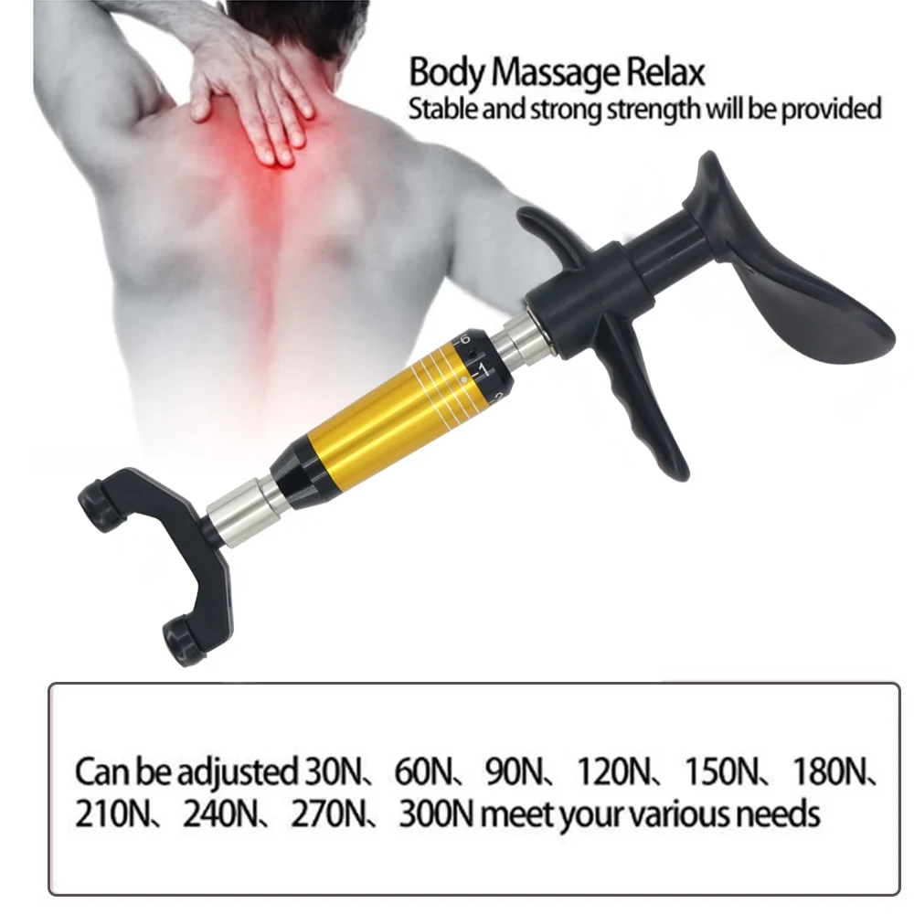 New 300N Chiropractic Adjusting Tools Correction Spine Massage Instrument Portable Home Use Muscle Massage Manual Gun