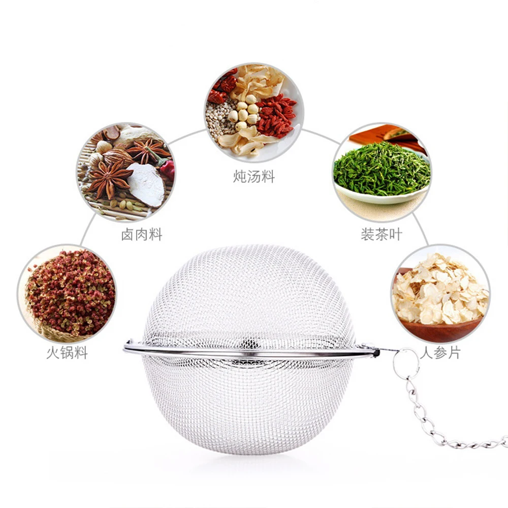 

Tea Bags Stainless Steel Mini Tea Ball Infuser Filter Loose Tea Leaves Strainer