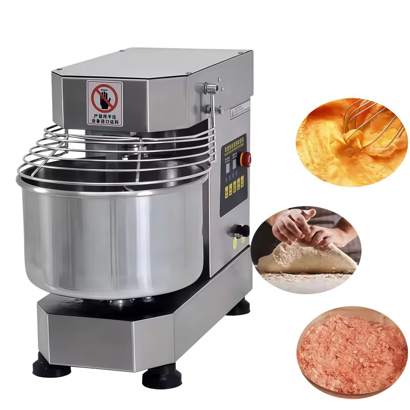 10L Bread Dough hine Spiral Mixer Commercial Flour Mixer Stainless Steel Food Mixer for Bakery