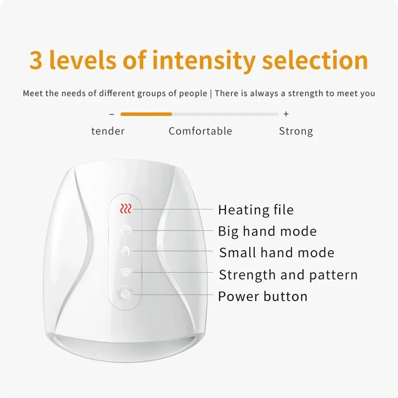 手首の関節炎を和らげるための手動マッサージ器具,電動マウス加熱手のひら,指マッサージ,空気圧,熱圧迫