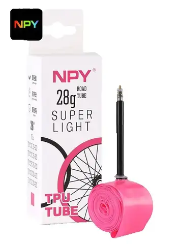 NPY 1Pcs Ultralight 28g Bike TPU Inner Tube 700X18 25 28 32 Road Bicycle TPU Material Tire 45mm/65mm/85mm Length French Valve