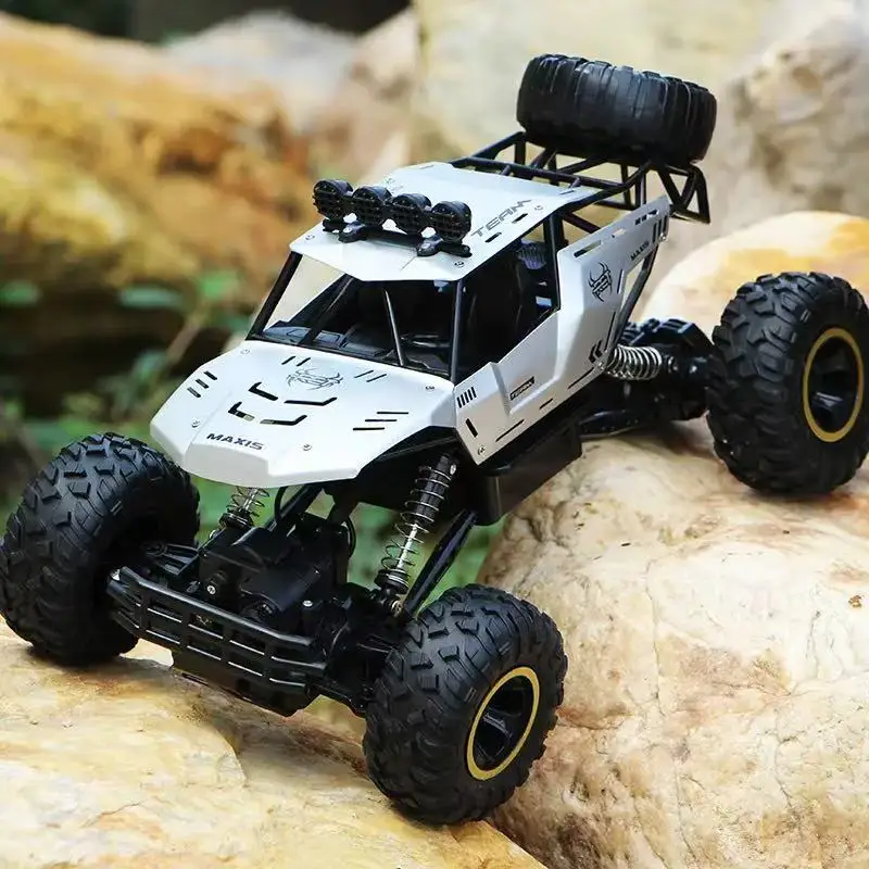 Coches RC, coche de Control remoto 1:12/16, camión todoterreno, carcasa de Metal, faros LED, camiones todoterreno Monster RC 4WD, juguetes para todo terreno para niños