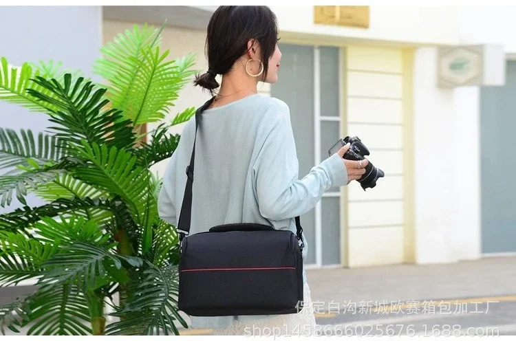 Waterproof Single Shoulder Camera Bag Portable Digital Camera Case for 200D 800D 7D DSLR Mirrorless Camera Tool Pack