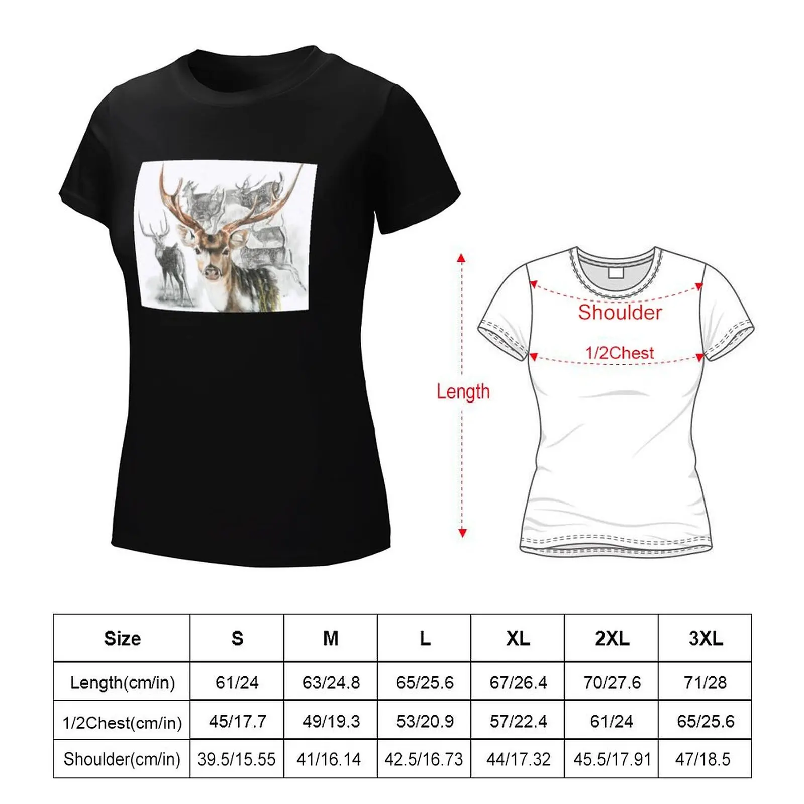 Axis Deer Collage T-Shirt kawaii clothes Aesthetic clothing shirts graphic tees vintage clothes woman t shirt