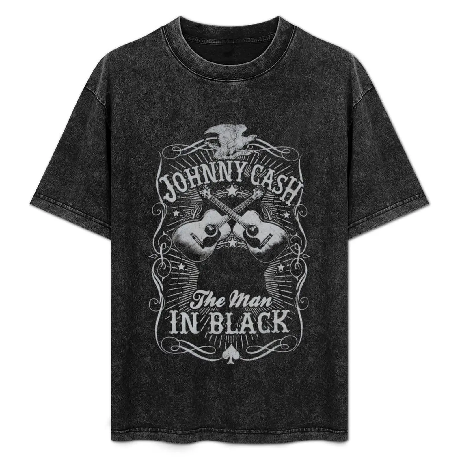 Más vendido: Camiseta informal de Halloween con estampado de Johny Cash The Man In Black