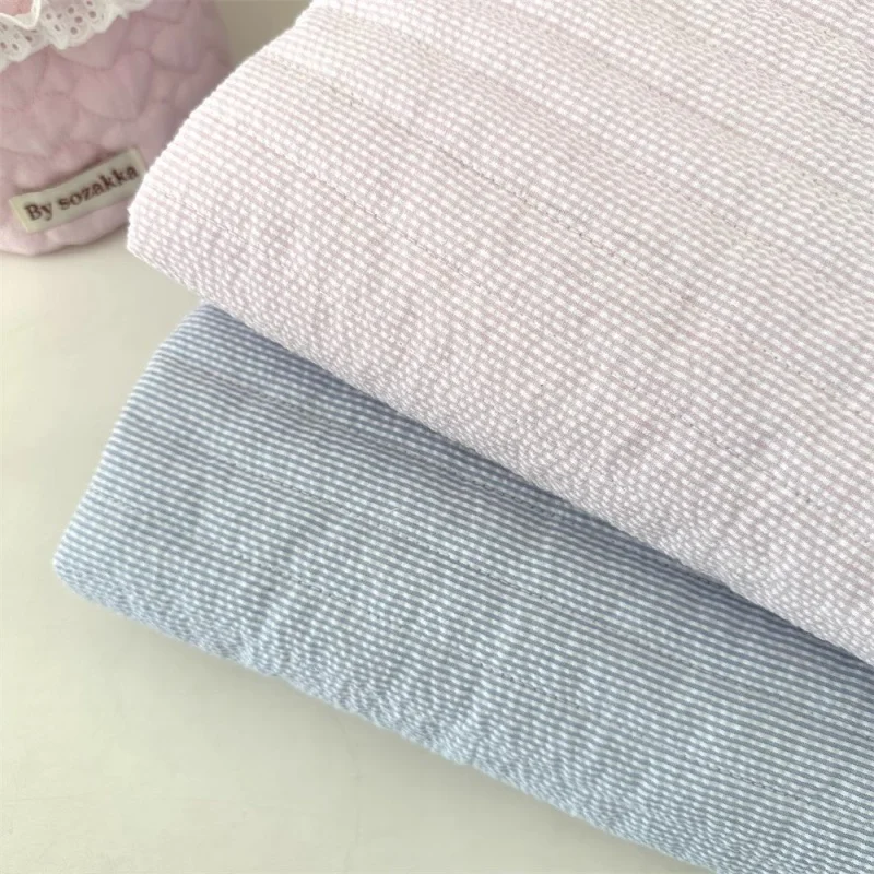 مبطن مبطن القطن مخطط نسيج مركب فقاعة غرامة الشريط القطن معطف بطانة النسيج لينة ومريحة مسحوق الأبيض fab