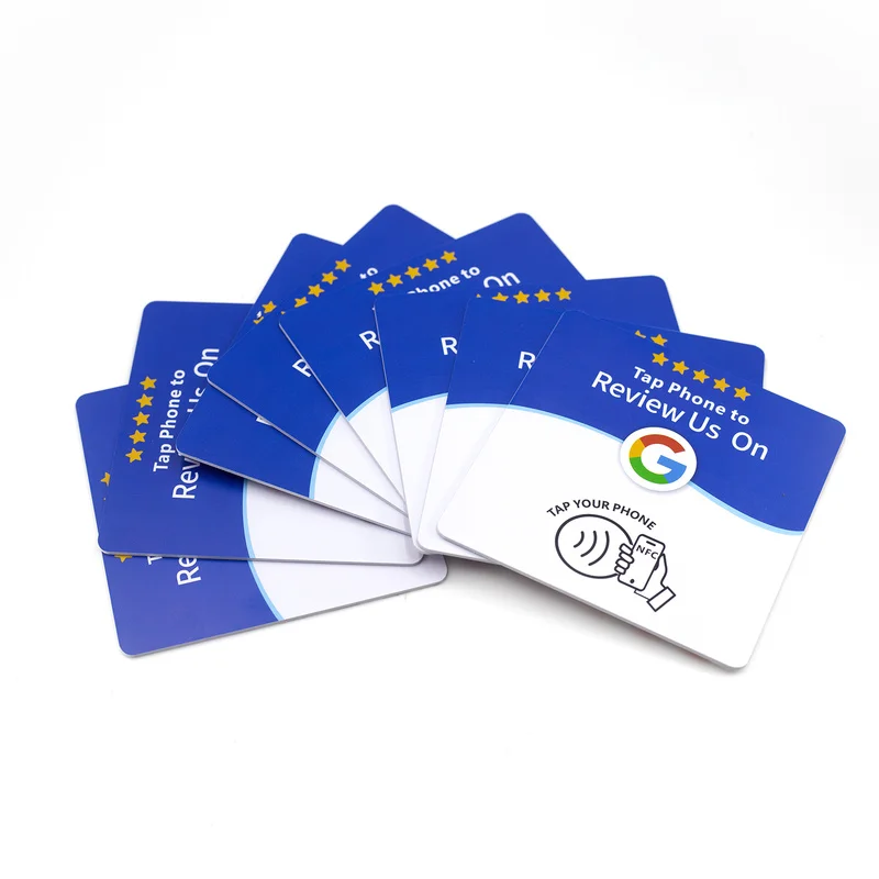 13.56MHz NTAG215 Ultra Thin NFC Sticker 0.2cm Google Review Tap To Review Reusable Editable Dynamic QR Code Adhesive Backing