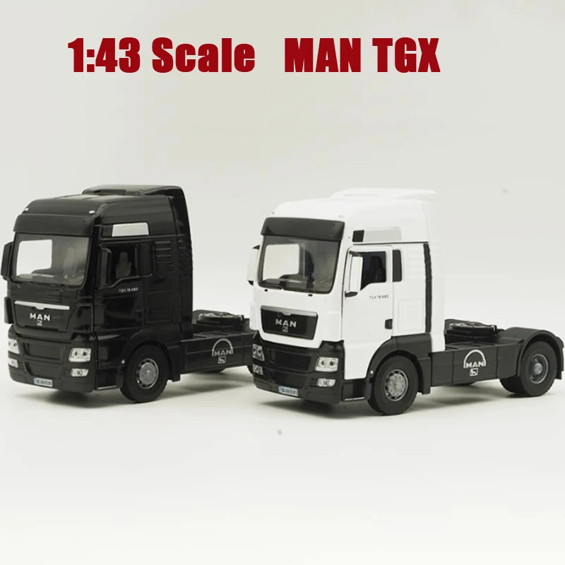 1:43 Scale German MAN TGX Truck Head Container Tractor Simulation Alloy Car Model Finished Simulation Collection Model Gift Toys