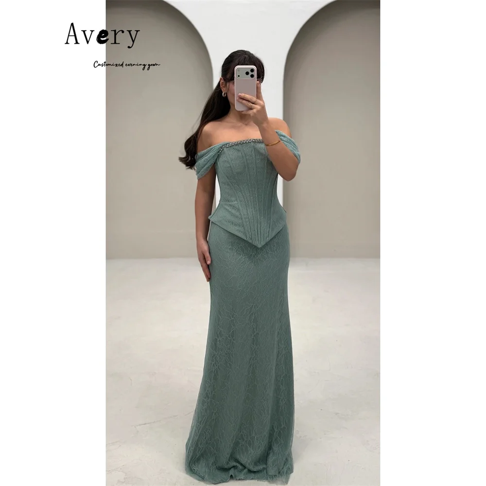 

Avery Custom Backless Rhinestone Fishtail Lace Elegant Evening Dresses for Woman Luxury Women's Elegant Party Dress Luxurious