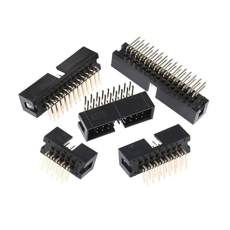 1000pcs 2x3=6P DC3 2.0MM Spacing Box Header Connector  Straight /Bent Pin Gold Plated Pin 6-50P