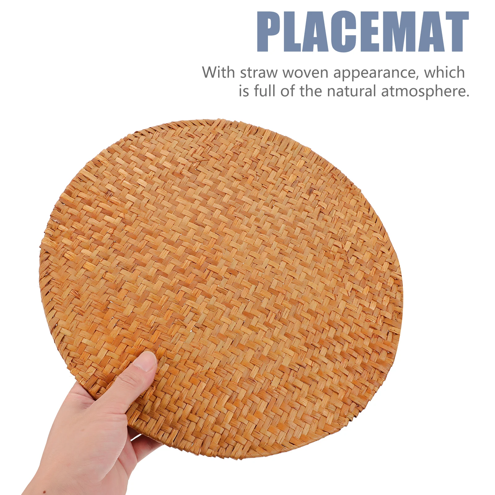 

Practical Willow Weaving Placemat Home Decor Insulation Pads Dining Table Straw Woven Lightweight Heat Insulated Mat