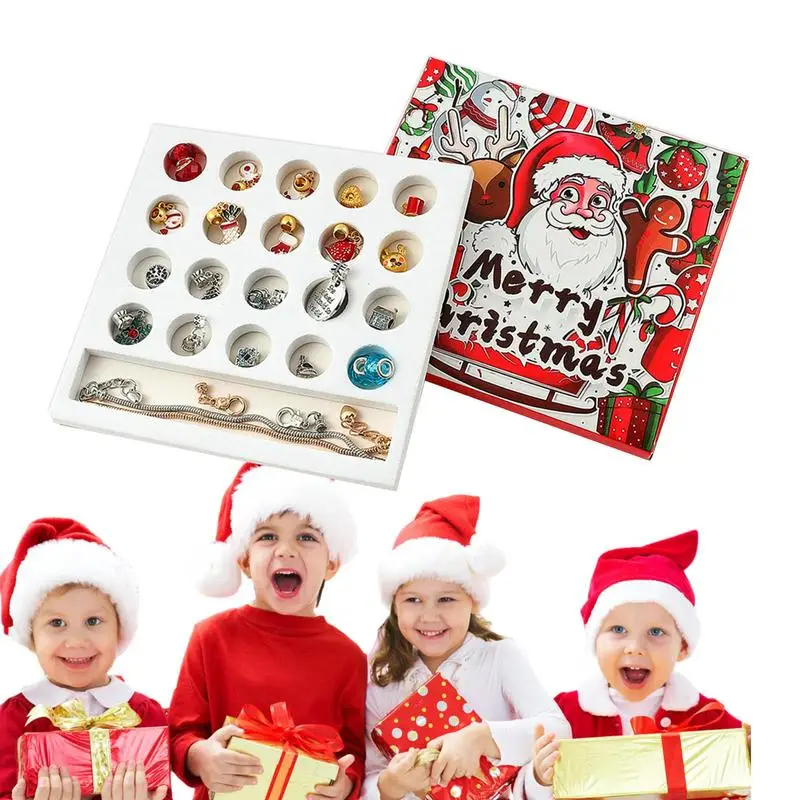 

Christmas Jewelry Advent Calendar Christmas Bead Set Jewelry DIY For Kids With 24 Beads Christmas Bell Elk Beads School Award