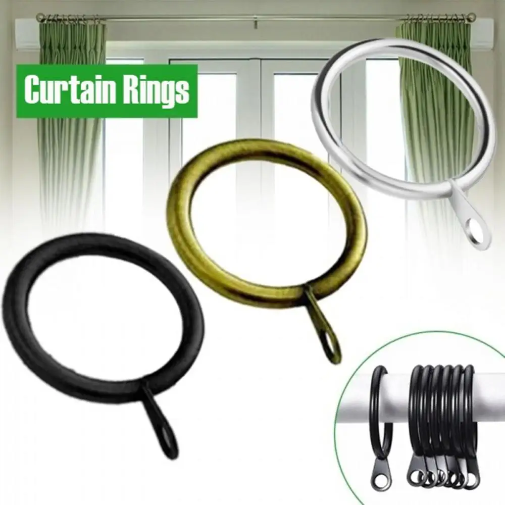 

Home Heavy Duty Low Noise Metal Curtain Rings Hanging Hooks Roman circle For Curtains Rods