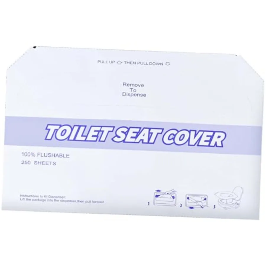KISEER 50 Fundas Desechables para Asiento de Inodoro, Fundas de Papel para Asiento de Inodoro, Aptas para Inodoros, Hoteles, Viajes o Adultos