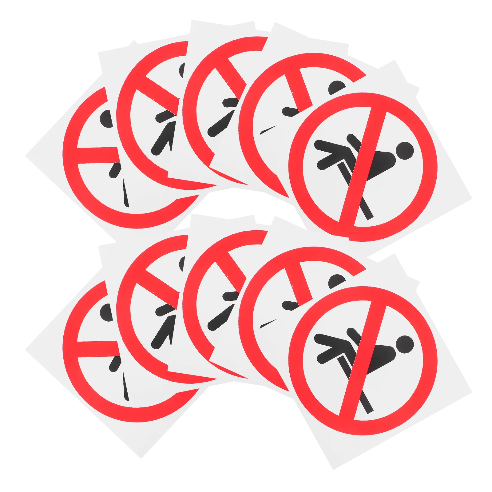 

10Pcs Self Adhesive Warning Sign Stickers Peel Stick Safety Warning Reflective Decals for Warehouse Factory Workshop