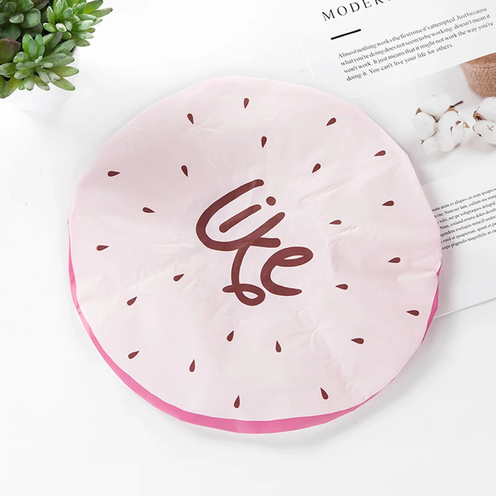 

5pcs Shower Cap Waterproof Shower Cap Cartoon Pattern Waterproof Bathing Hat for Adults Baby Hair Protection Spa Salon