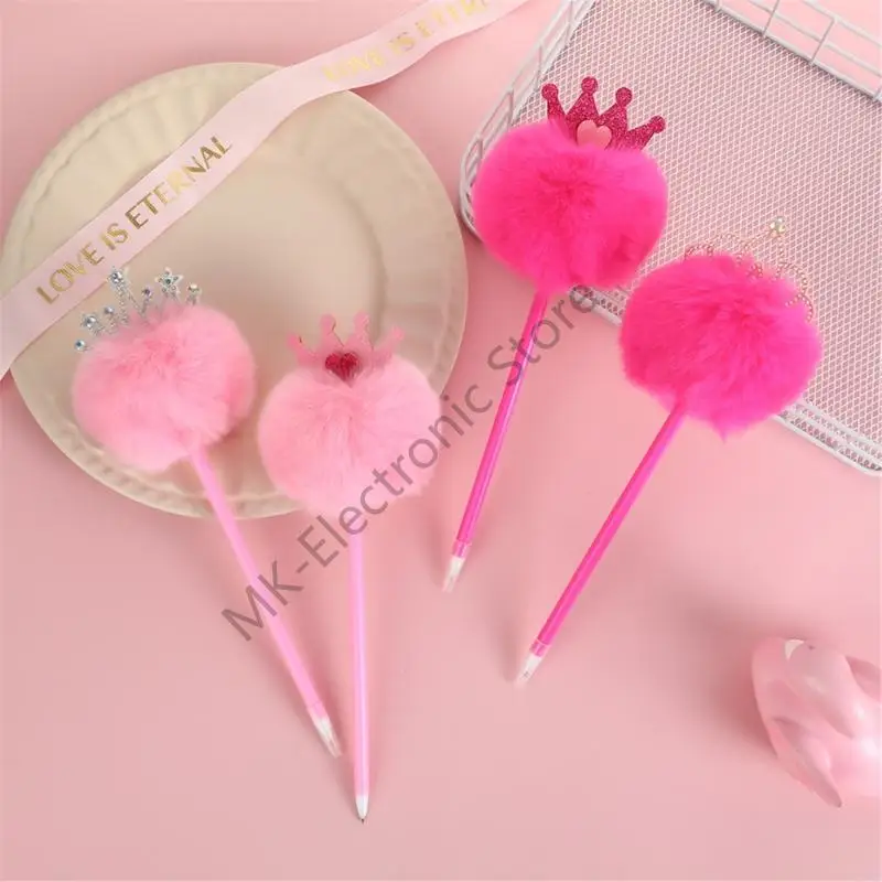 

R2LF Furry Pom Ballpoint Pen 0.7mm Pen Point Funny Writing Pen for Women Student Game Reward Christmas Stocking Fillers