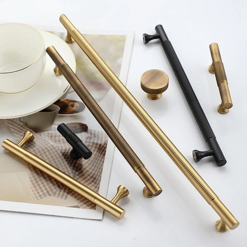 

Латунные ручки, золотисто-черные ручки для шкафа, антикварные ручки для ящиков, ручки для шкафа, комода, мебельная ручка