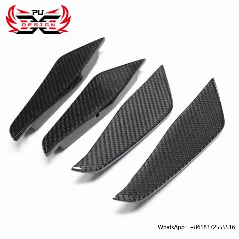 

X High Quality Side Splitters Dry Carbon Fiber Side Fender Vent AC Style Front Canards For M2 G87 Body Kit