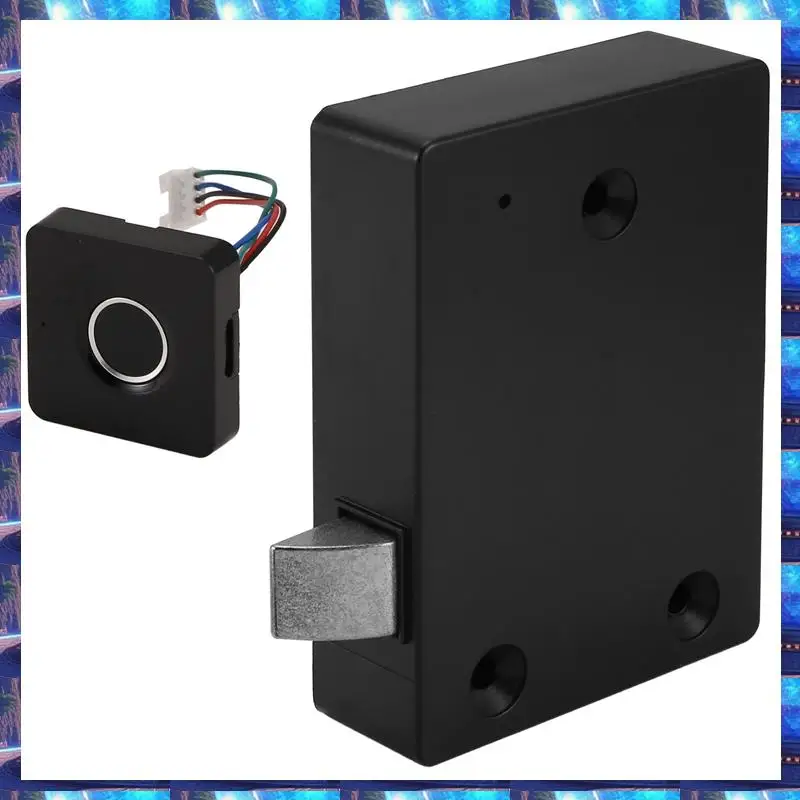 

2025 Biometric Fingerprint Lock Black Keyless Cabinet Lock Smart Drawer Locks(Equipped With A Control App),Biometric Fingerprint