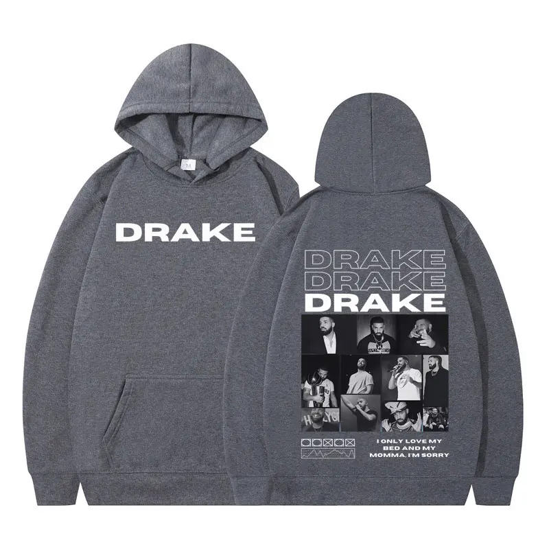Rapero Drake 90s Vintage gráfico Sudadera con capucha hombres mujeres Hip-hop moda sudadera invierno de manga larga Casual pulóver ropa de calle Tops