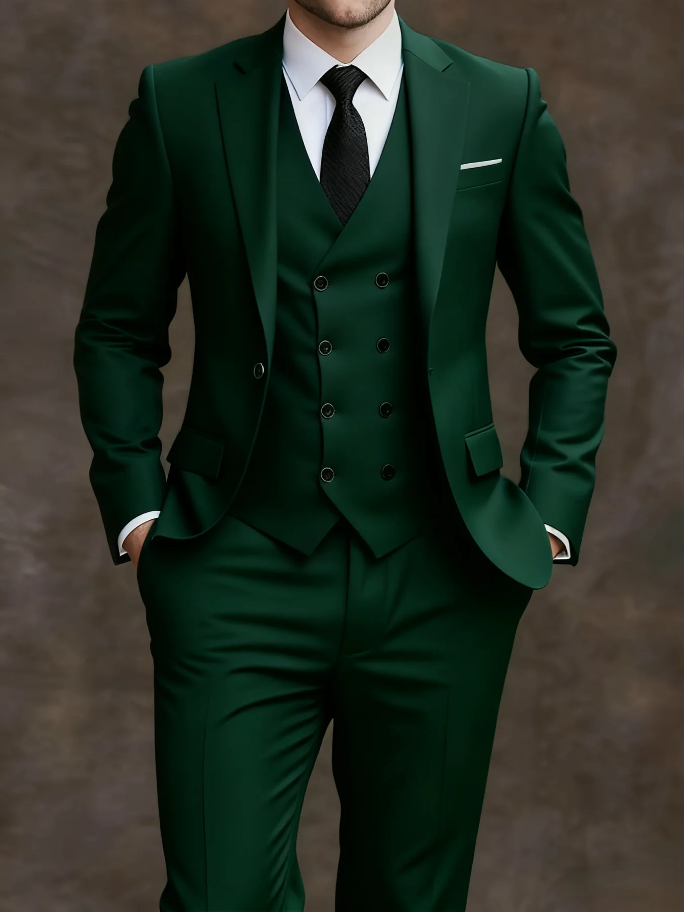 

Мужской двубортный жилет с зубчатыми лацканами, комплект из трех предметов для свадебного гостя, официального мероприятия