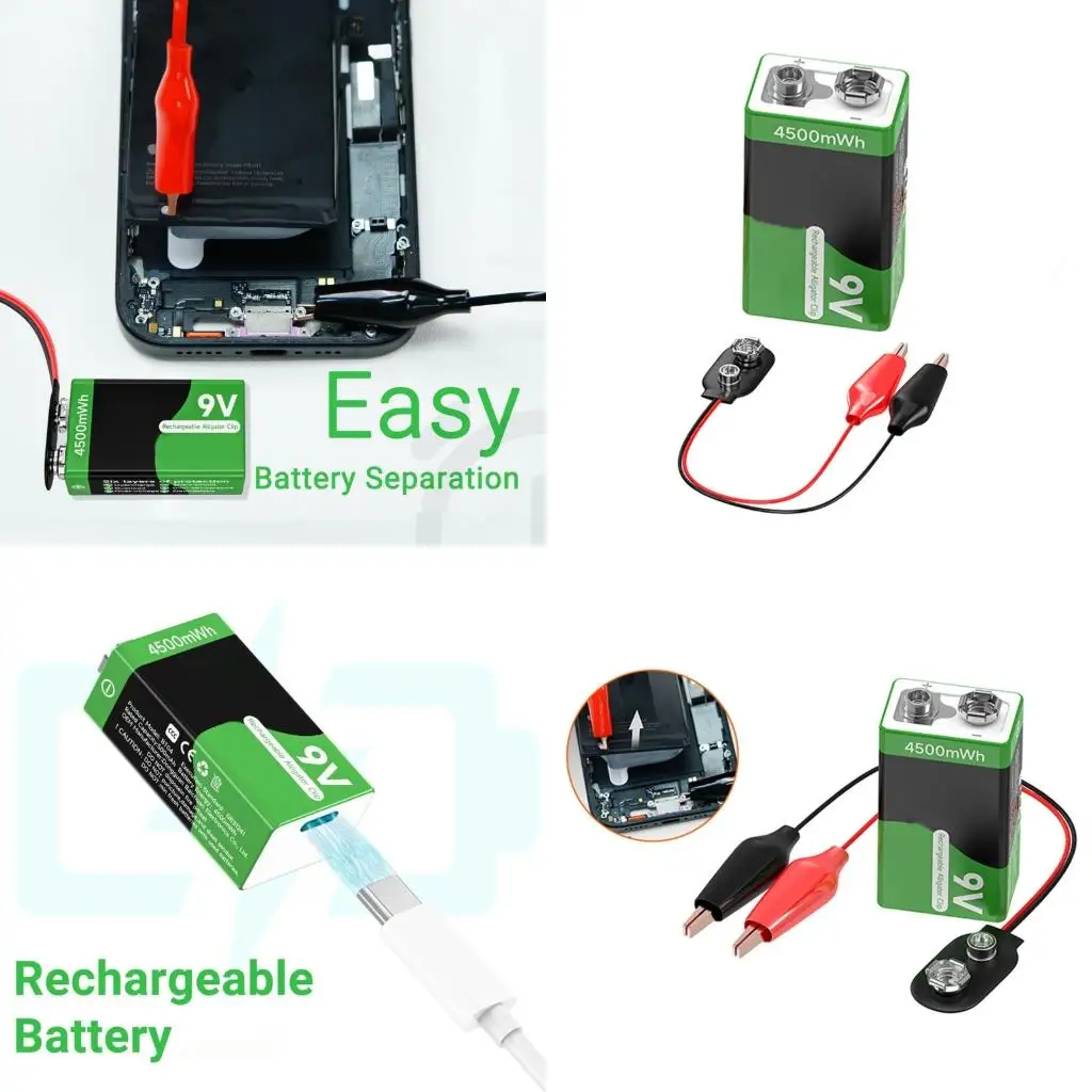 

9V Battery Discharge Set Includes Alligators Clip And Power Supply Specifically For Phone 16 Battery Repair high quality
