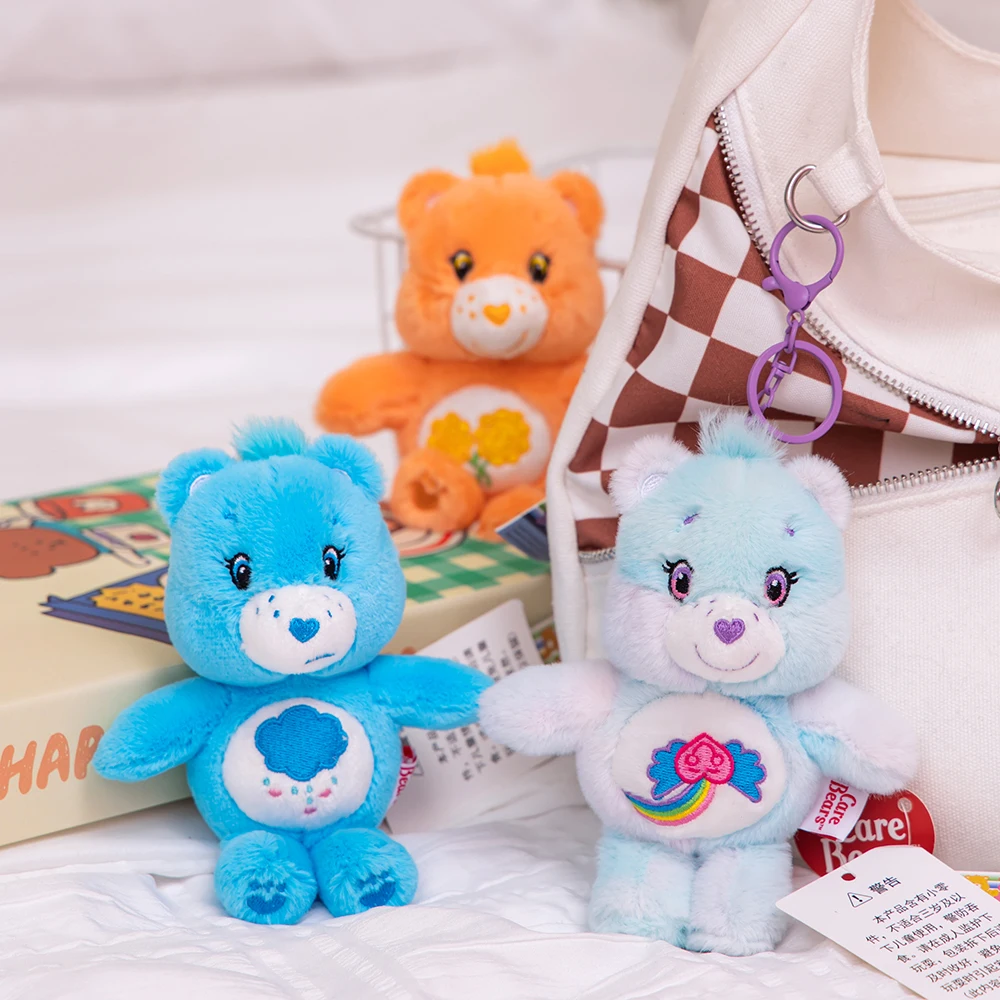 11Colours Care Bears Squeak Plush Pendant Bag Accessories Keychain Bag Car backpack stuffed Pendant Girls Boys Gift