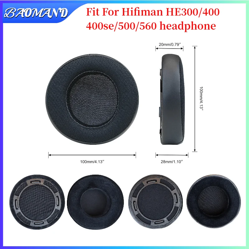 Replacement Earpads for Hifiman HE300/400 400se/500/560 Headset Headphones Leather Sleeve Earphone Earmuff