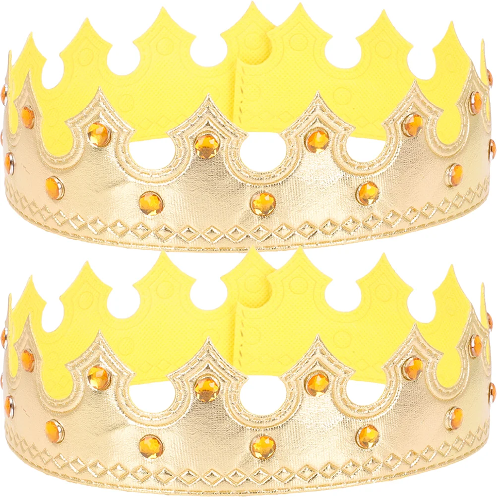 

2 Pcs Crown Hat Birthday Party Headband Toddler Headbands Crowns Halloween Costumes Baby Hairband Bonnet Kids Clothing