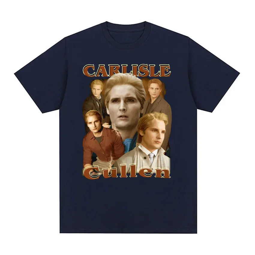 Limited Carlisle Cullen Vintage Graphic T Shirt Twilight Short Sleeve T Shirts Men Women Fashion Casual Cotton Oversized T-shirt