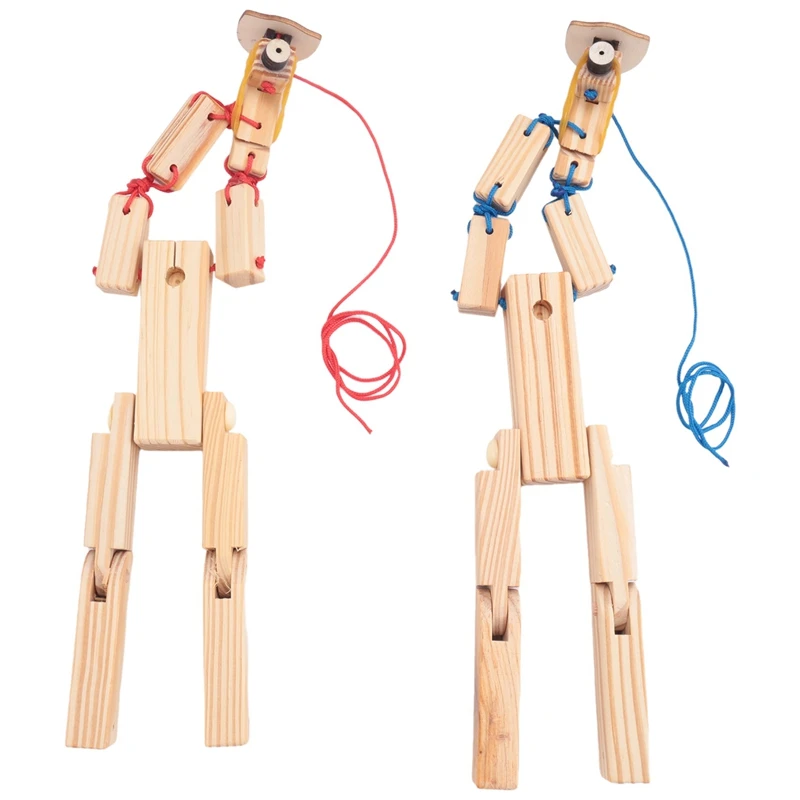 Balloon Bamboo Man Battle - New Handmade Wooden Fencing Puppets, Wooden Bots Battle Game